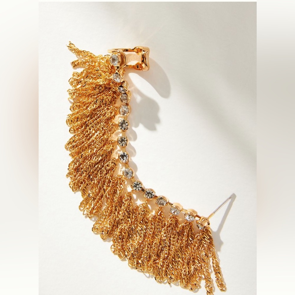 Fringe Ear Cuff, gold